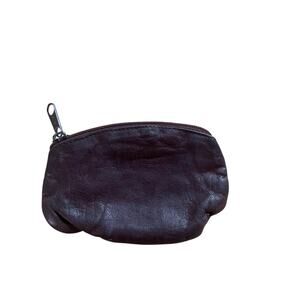 Vintage WILSONS Leather Tiny Coin Purse Clutch Lipstick Case MINIMALIST Change